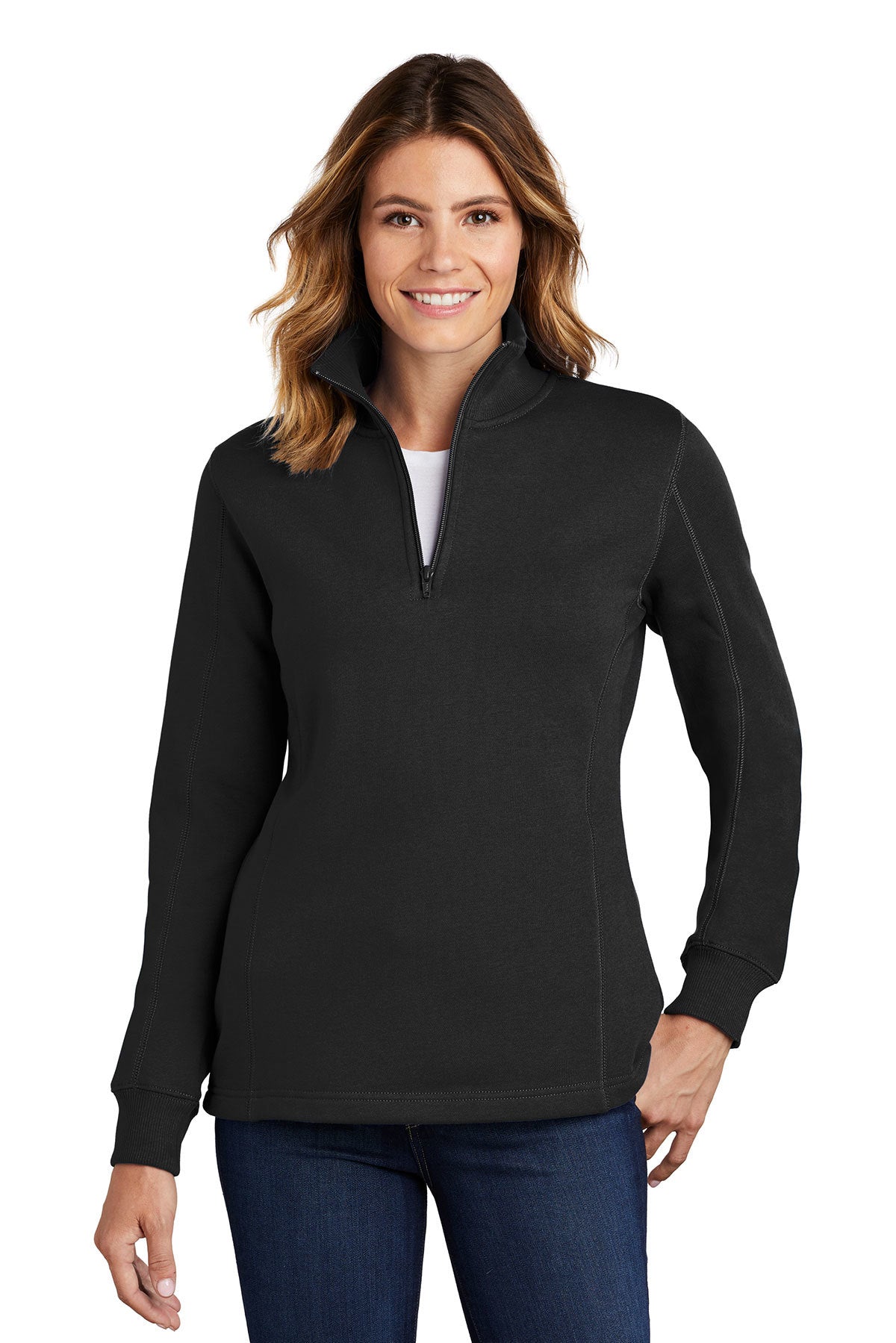 Line Drawing Ladies Sport-Tek® 1/4-Zip Sweatshirt