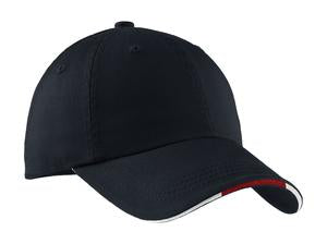 Sandwich Bill Cap with Striped Closure