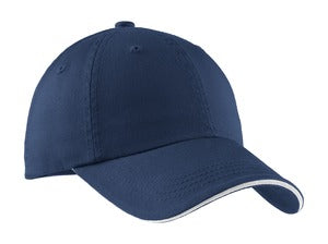 Sandwich Bill Cap with Striped Closure