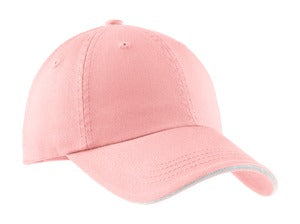 Sandwich Bill Cap with Striped Closure