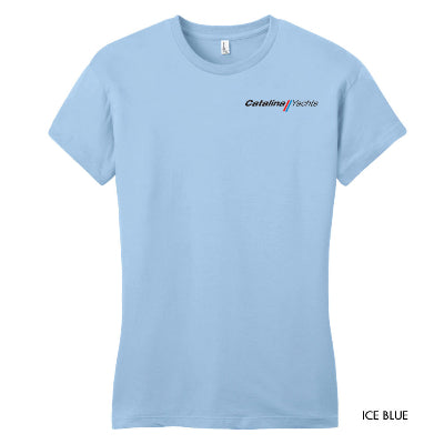 Catalina Yachts Sailing Company Women's Front T-Shirt Ice Blue