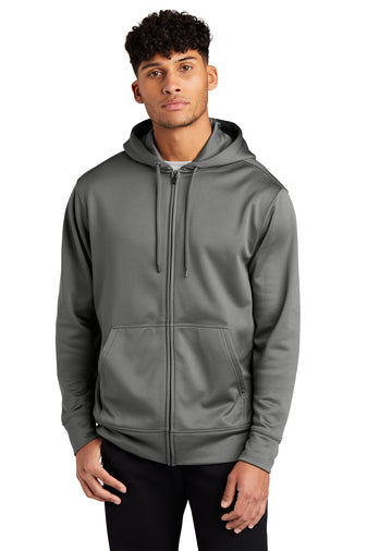 Mens Sport-Wick® Fleece Full-Zip Hooded Jacket