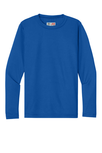 Line Drawing Youth Long-Sleeve Cooling Performance
