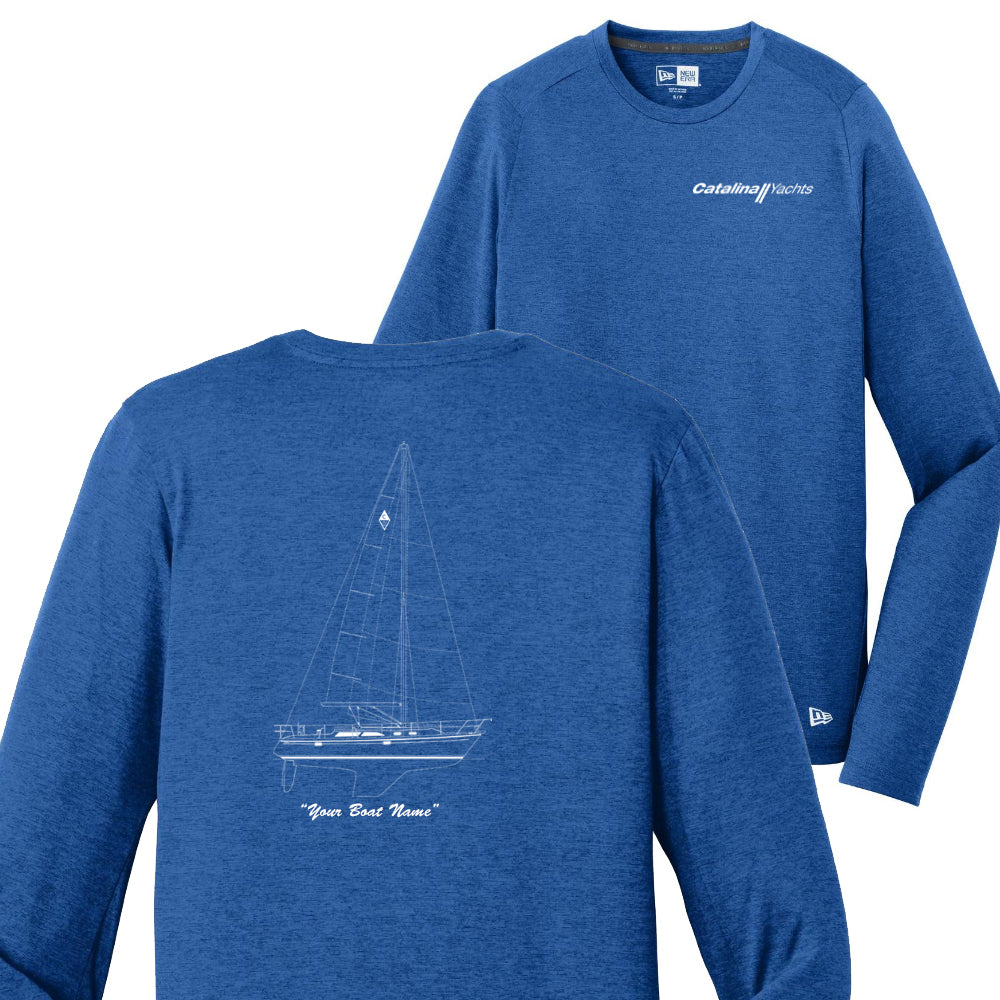 Line Drawing Mens New Era® Performance Long Sleeve Tee