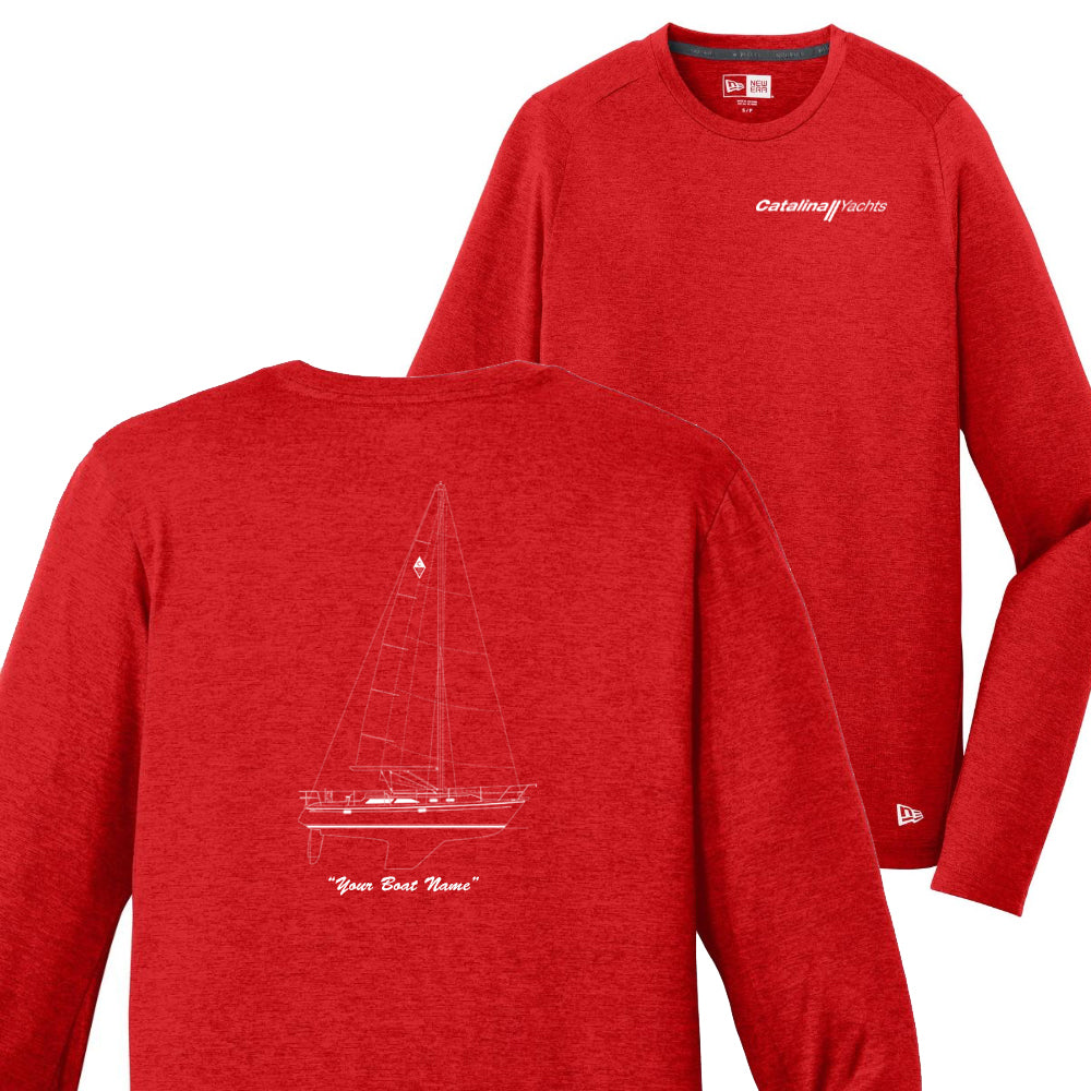 Line Drawing Mens New Era® Performance Long Sleeve Tee