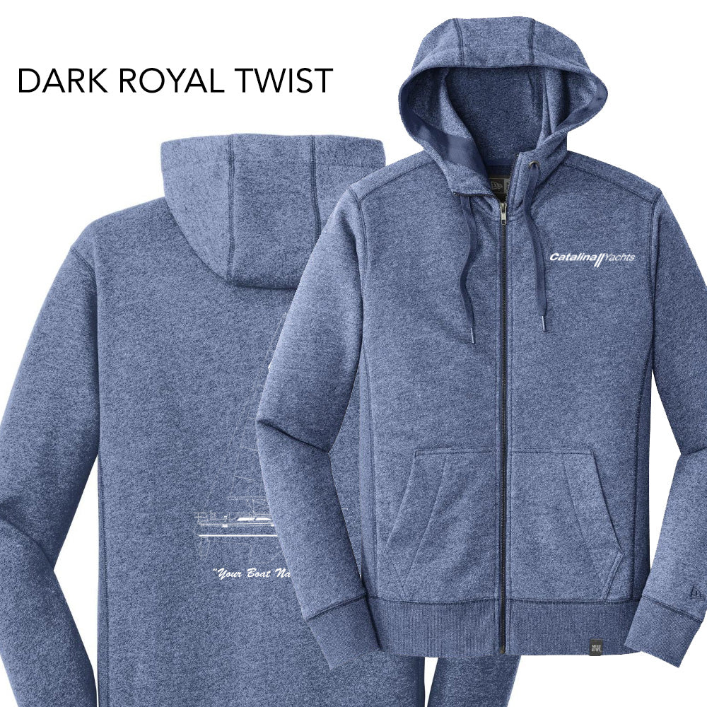 Line Drawing Ladies New Era® Full-Zip Hoodie