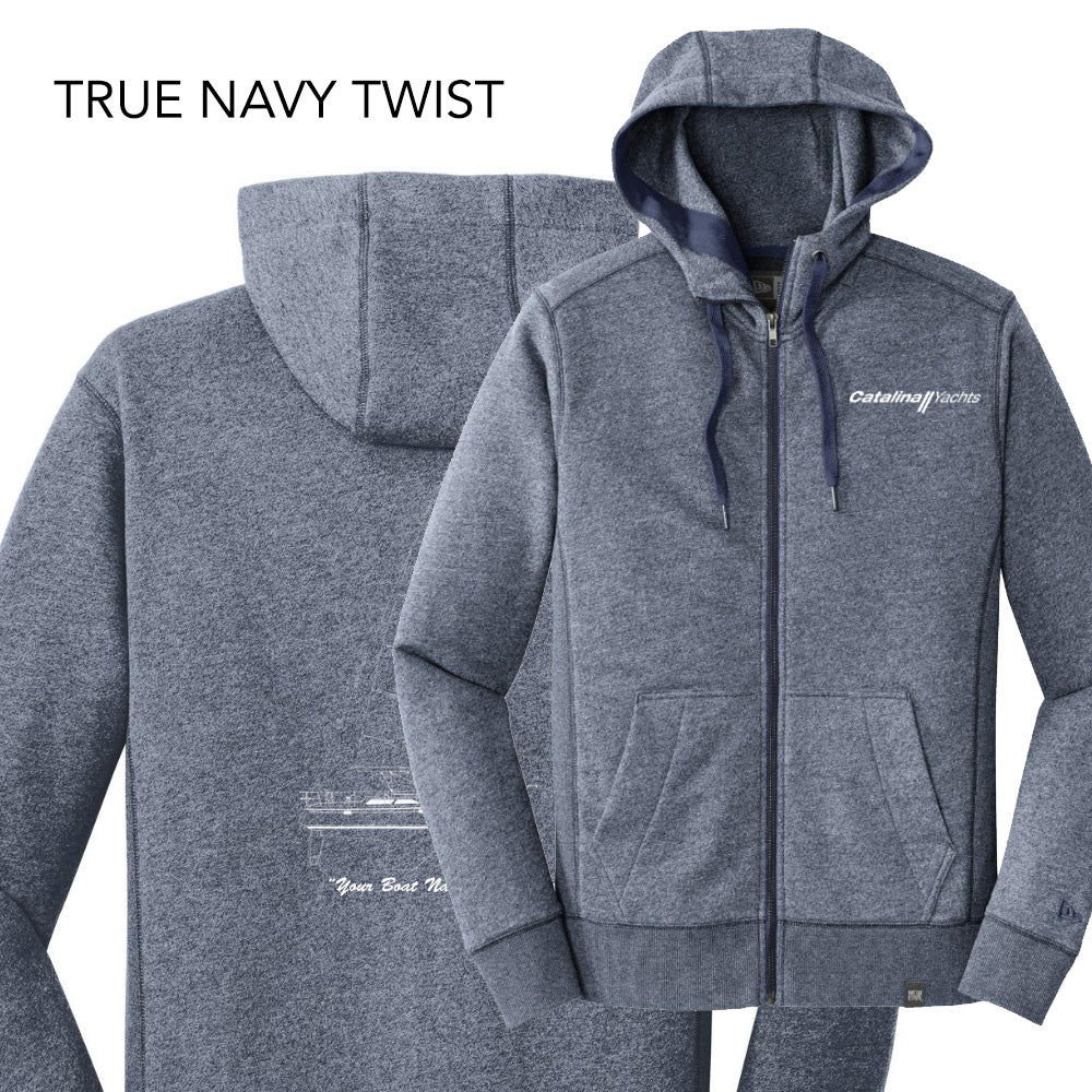 Line Drawing Mens New Era® Full-Zip Hoodie
