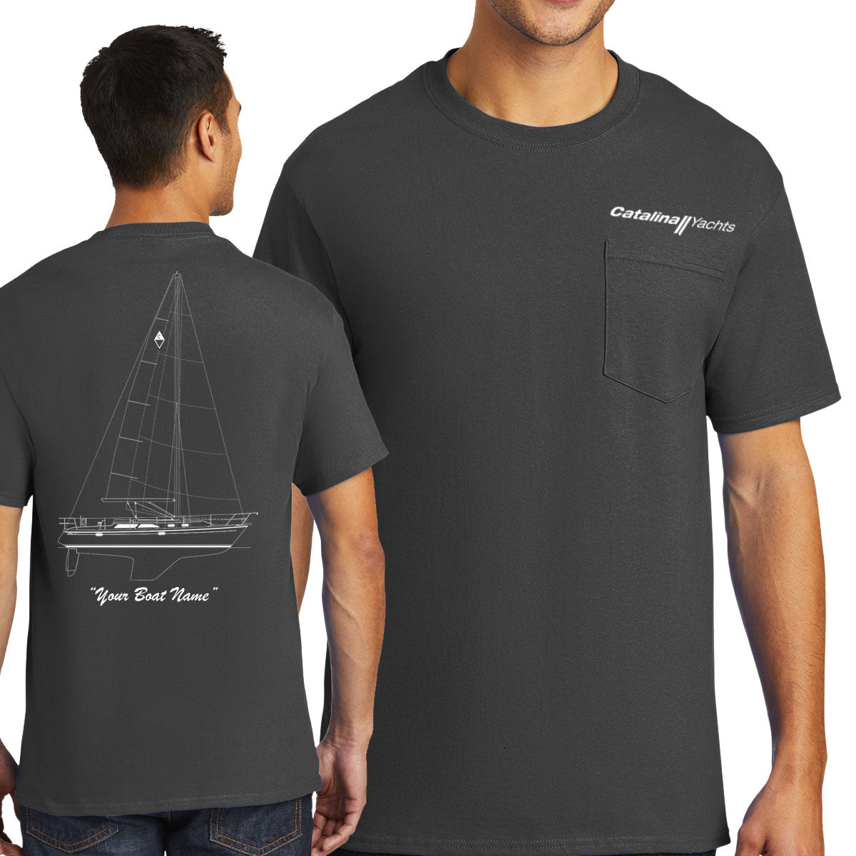 Line Drawing Tall Essential Pocket Tee