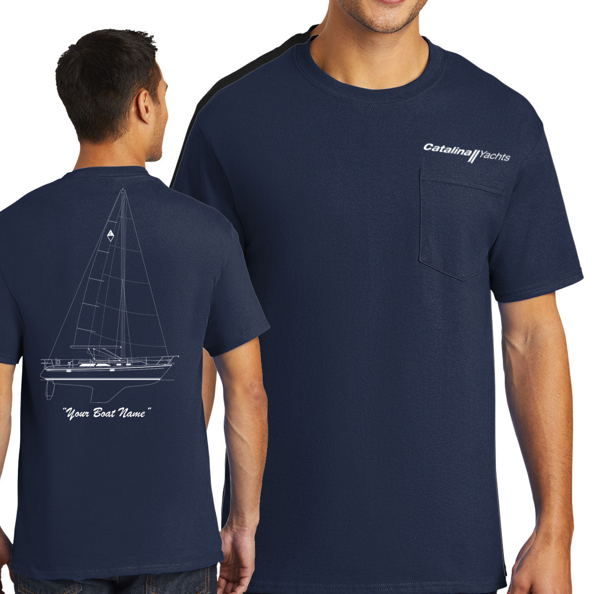 Line Drawing Tall Essential Pocket Tee
