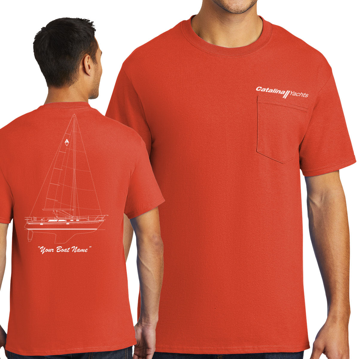 Line Drawing Tall Essential Pocket Tee
