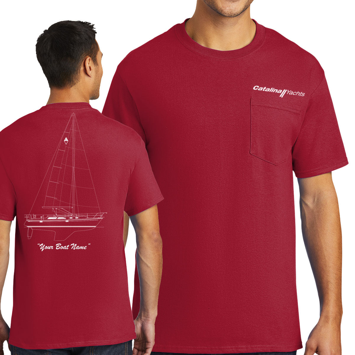 Line Drawing Tall Essential Pocket Tee