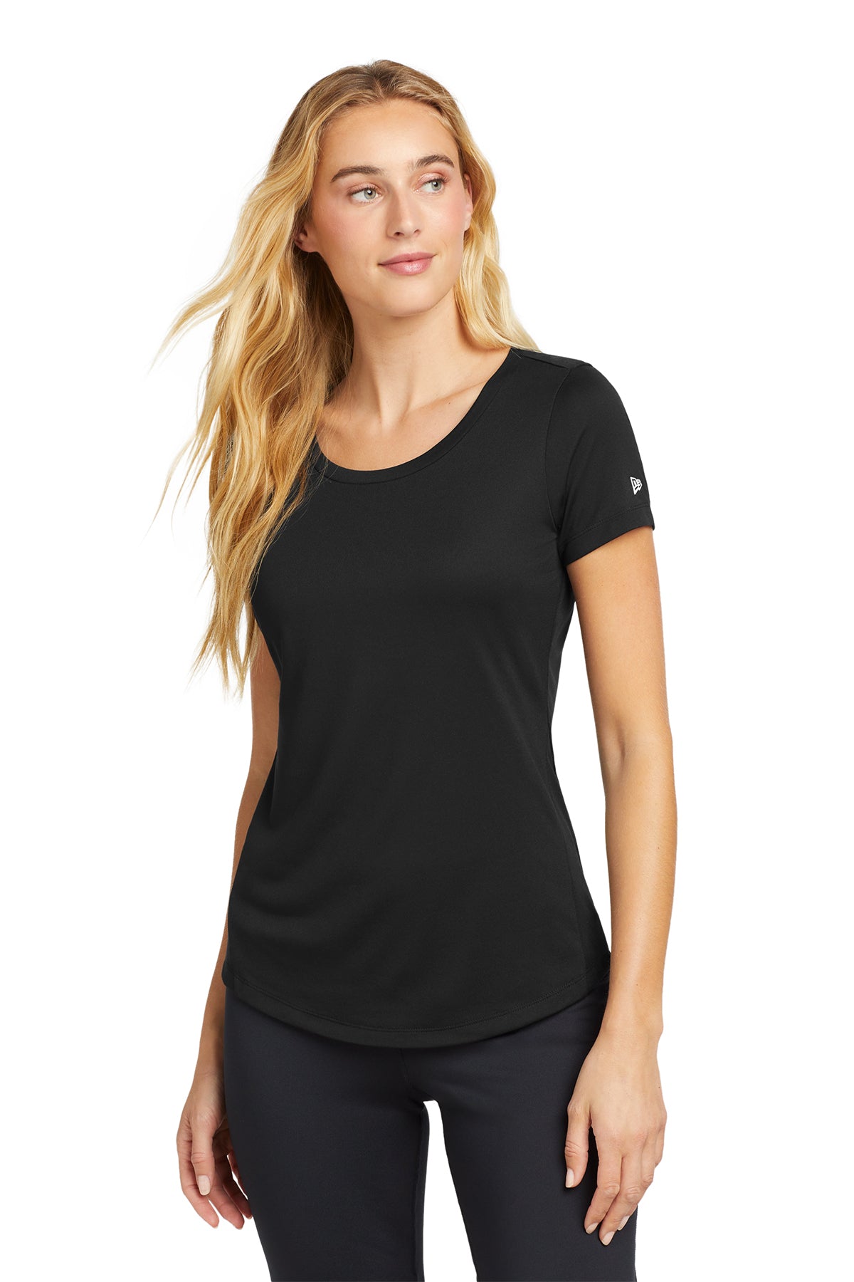 Line Drawing Ladies New Era® Performance Scoop Tee