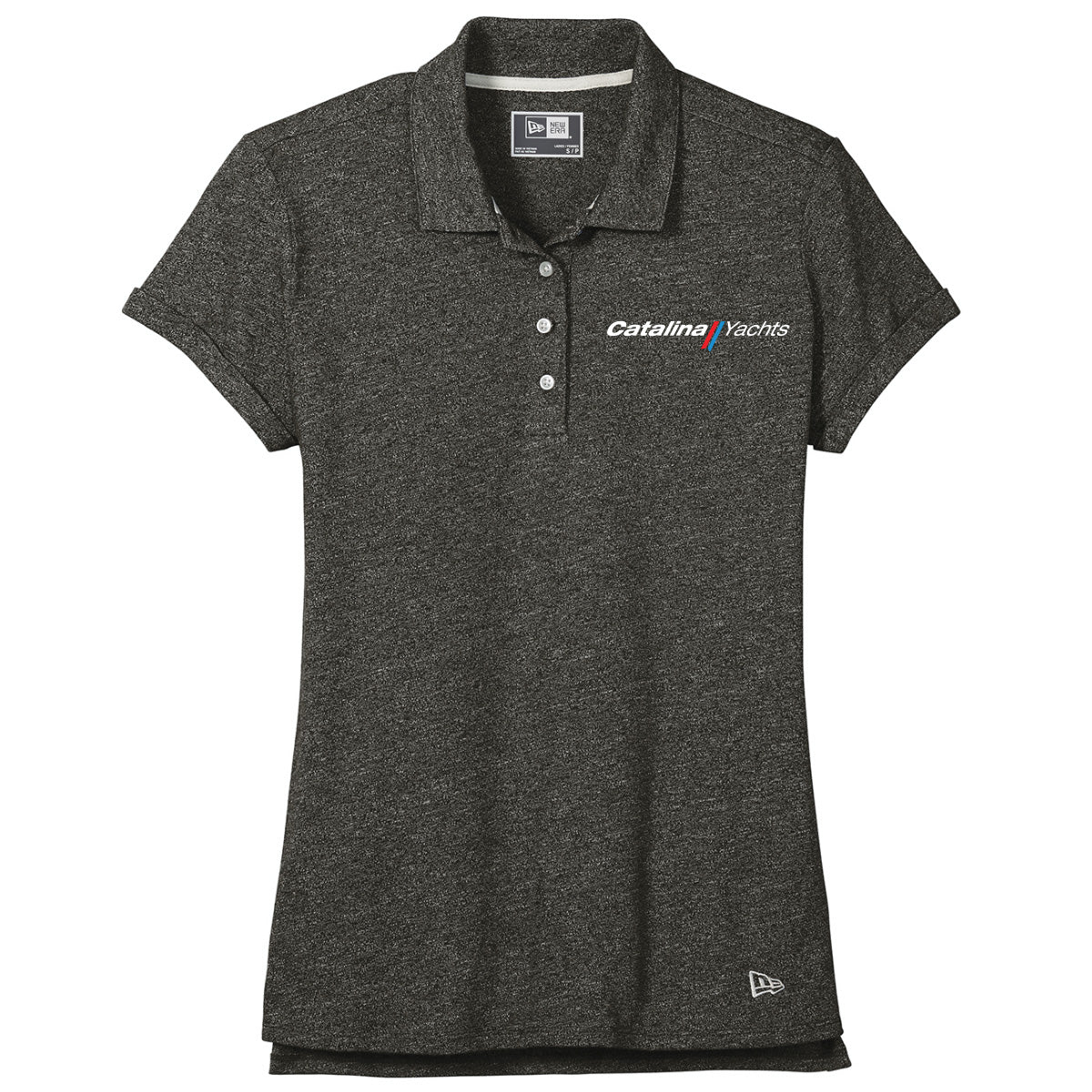 Catalina Yachts Slub Twist Polo Black Twist