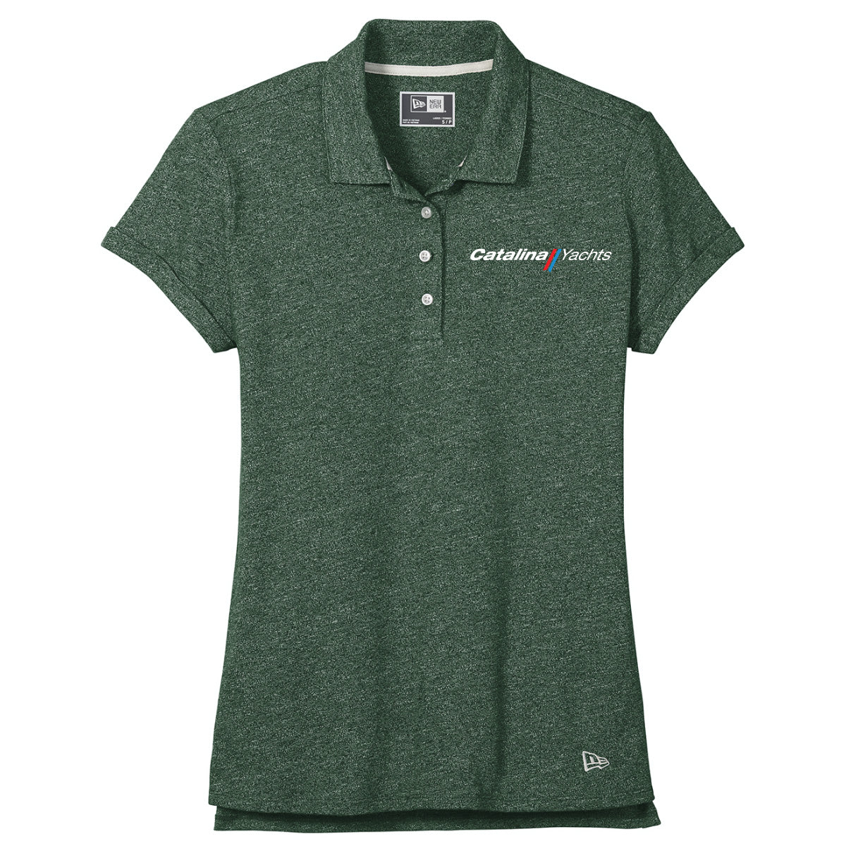 Catalina Yachts Slub Twist Polo Green Twist