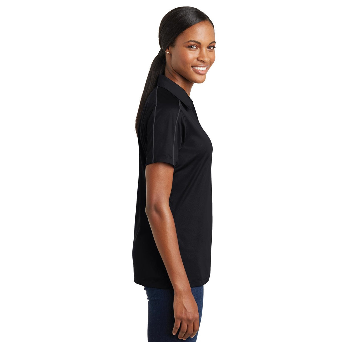 Catalina Yachts Sport-Tek Micropique Black/Iron Grey