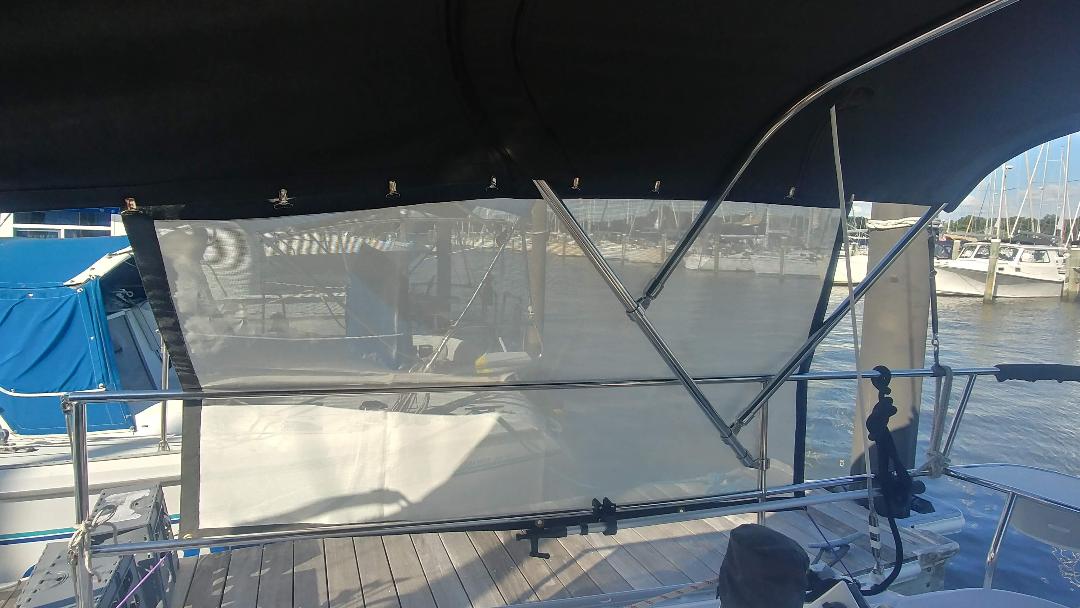 Catalina Yachts Inside Boat View of Sunshade