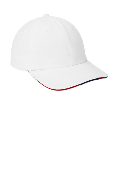 Sandwich Bill Cap with Striped Closure