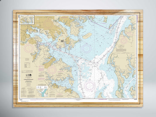 Chesapeake Bay Approaches to Baltimore Harbor Nautical Map