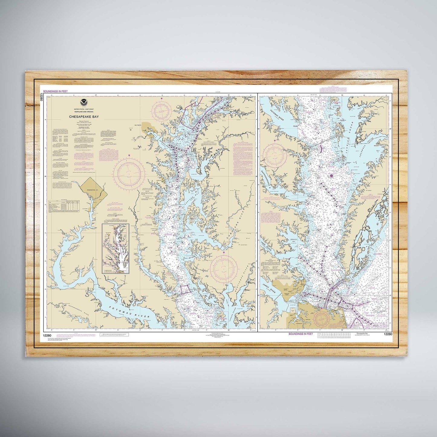 Chesapeake Bay Nautical Map (NOAA)