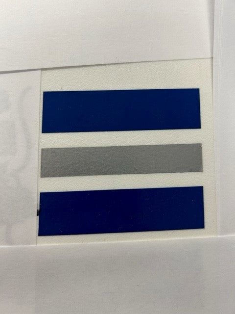 Blue-Silver-Blue Stripes