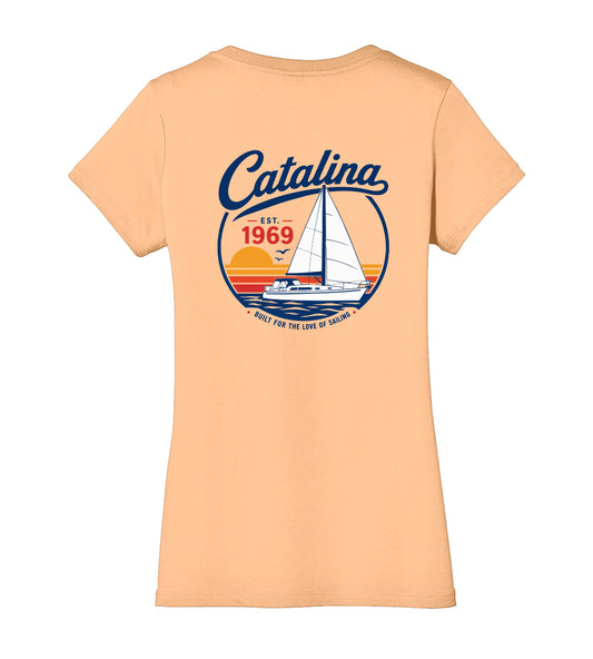 Ladies "Built for The Love of Sailing" V-neck Tee