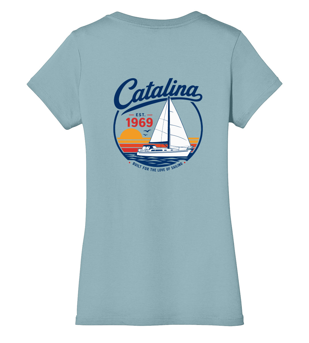 Ladies "Built for The Love of Sailing" V-neck Tee