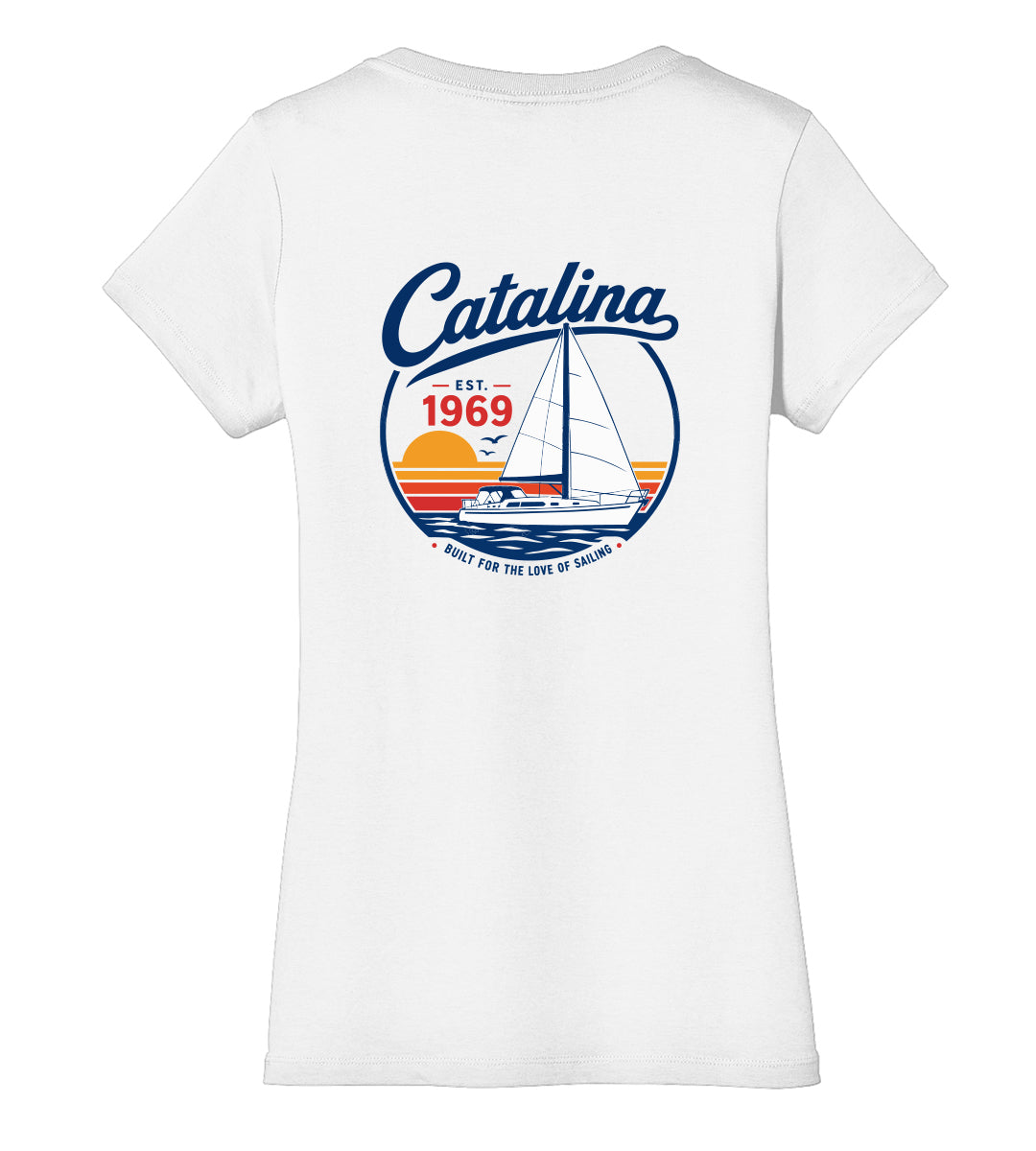 Ladies "Built for The Love of Sailing" V-neck Tee