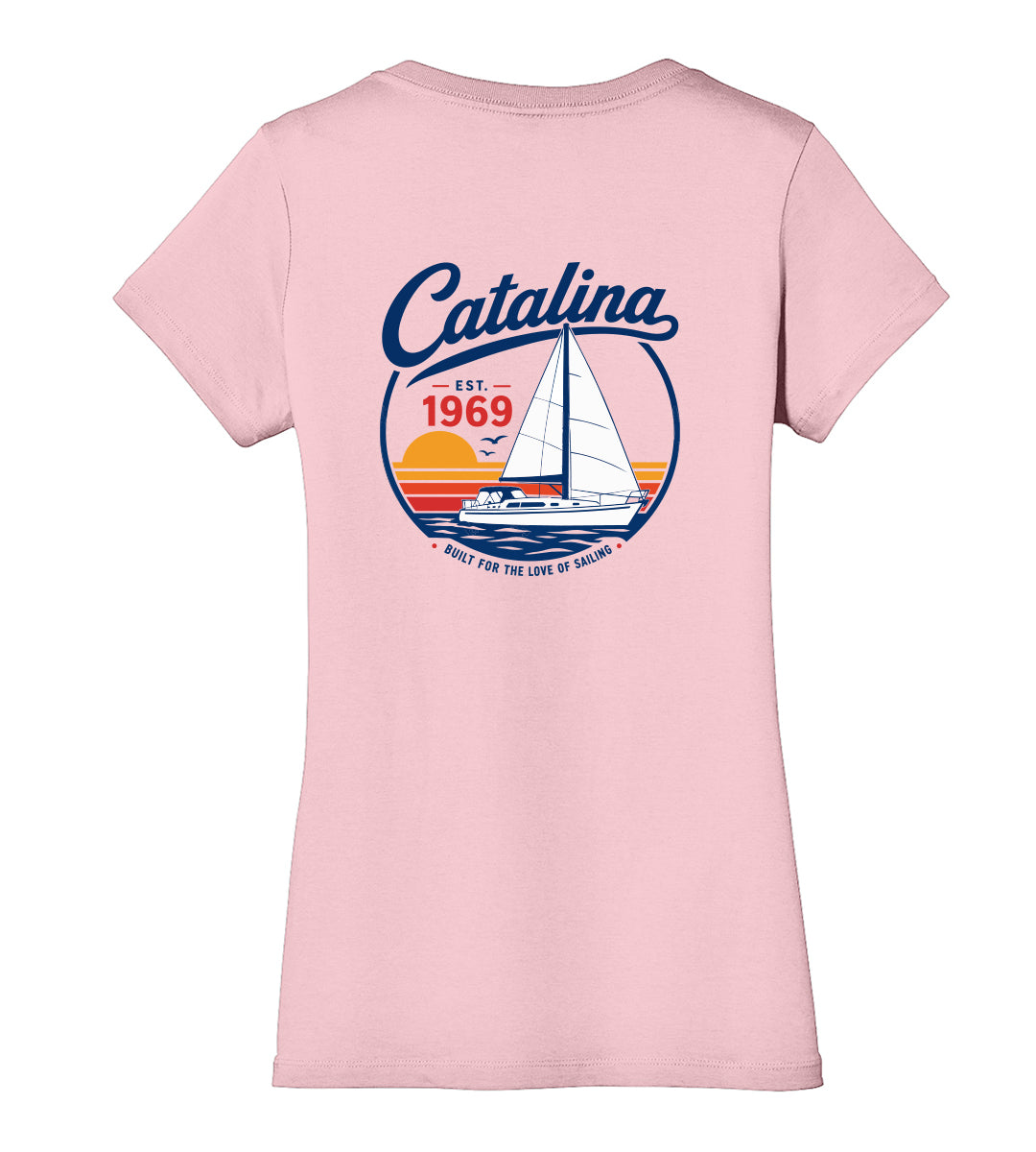 Ladies "Built for The Love of Sailing" V-neck Tee