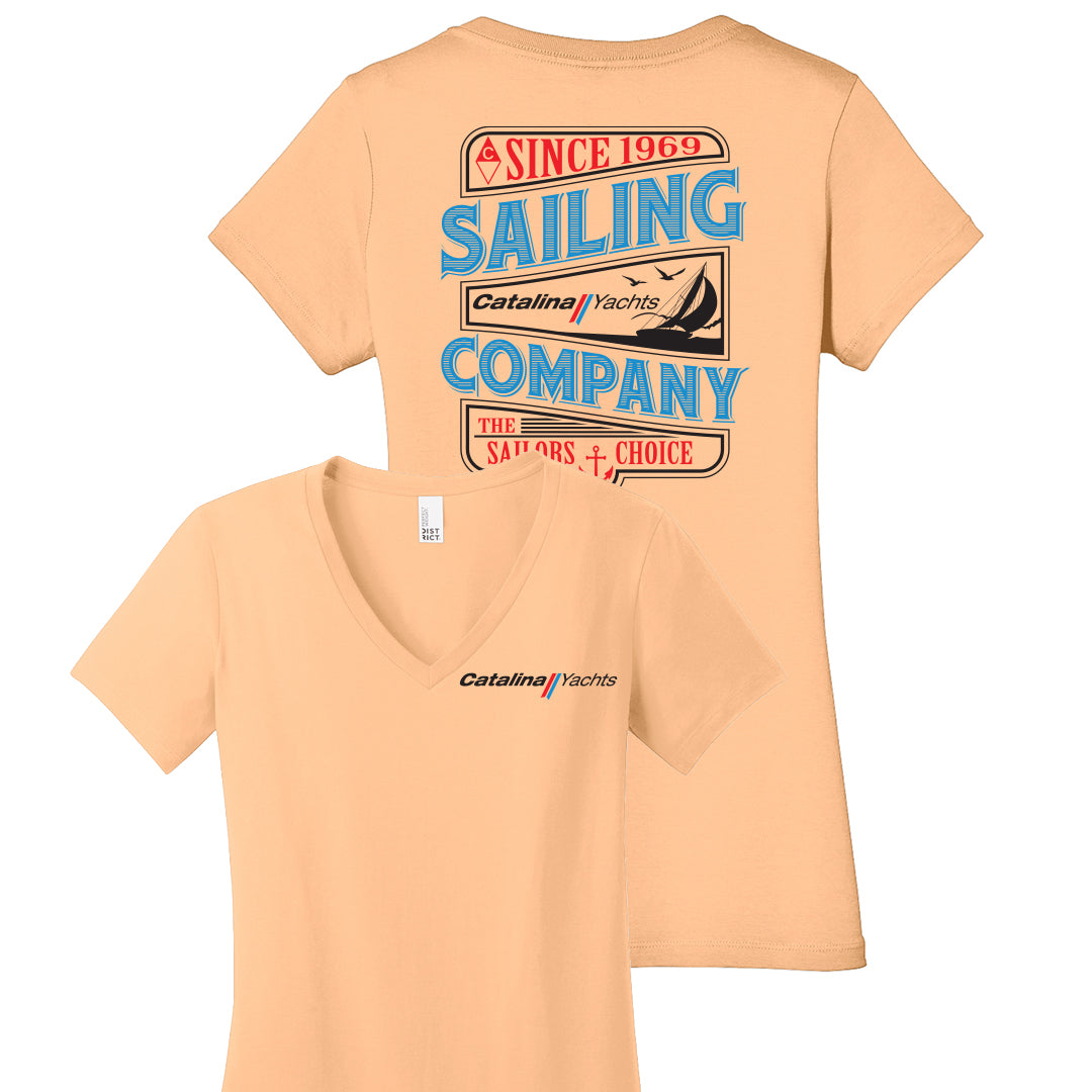 Ladies “Sailing Company” V-Neck Tee