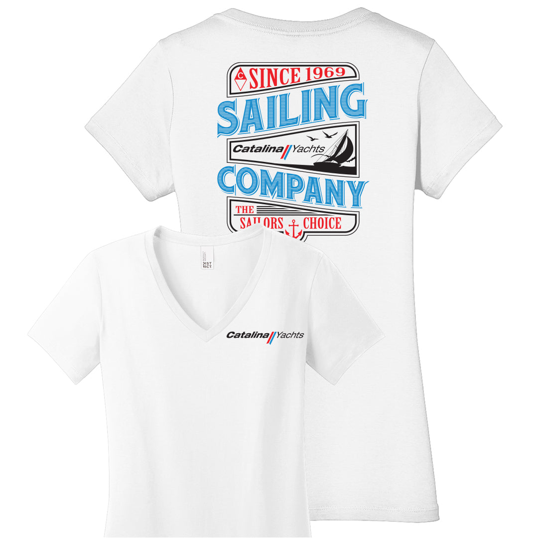 Ladies “Sailing Company” V-Neck Tee