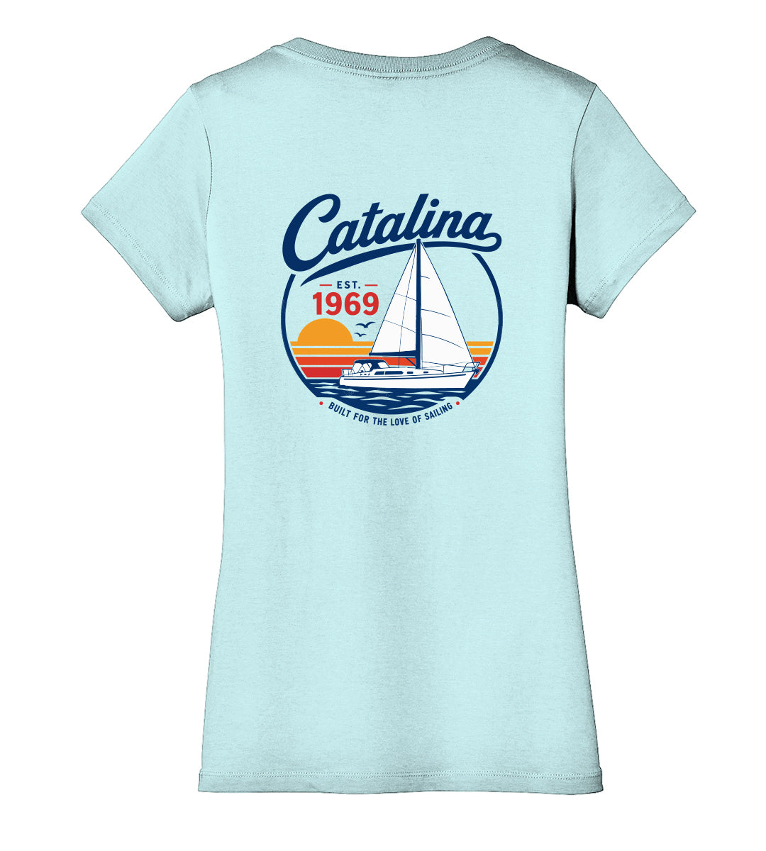 Ladies "Built for The Love of Sailing" V-neck Tee
