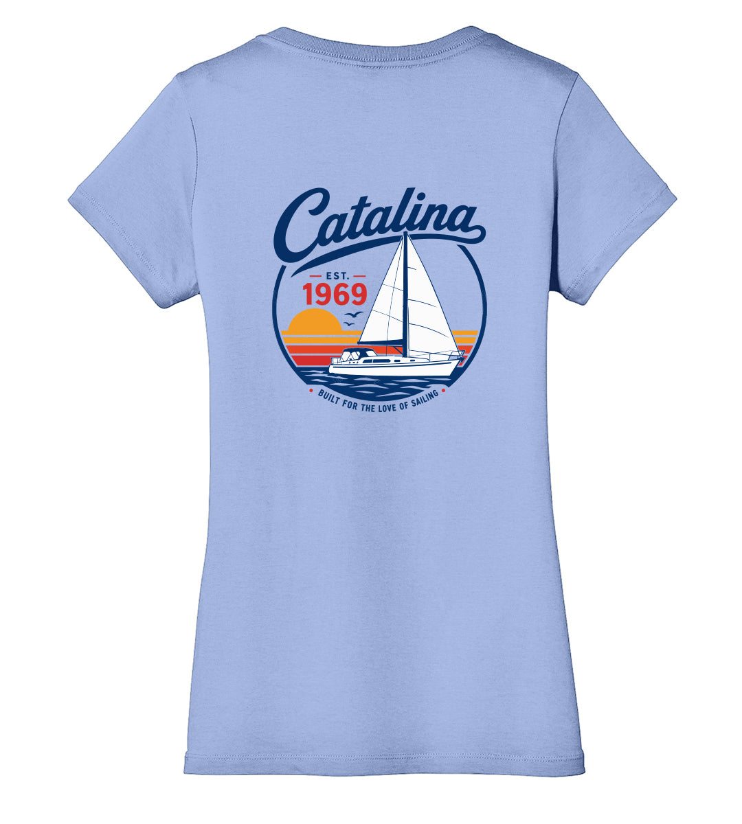 Ladies "Built for The Love of Sailing" V-neck Tee