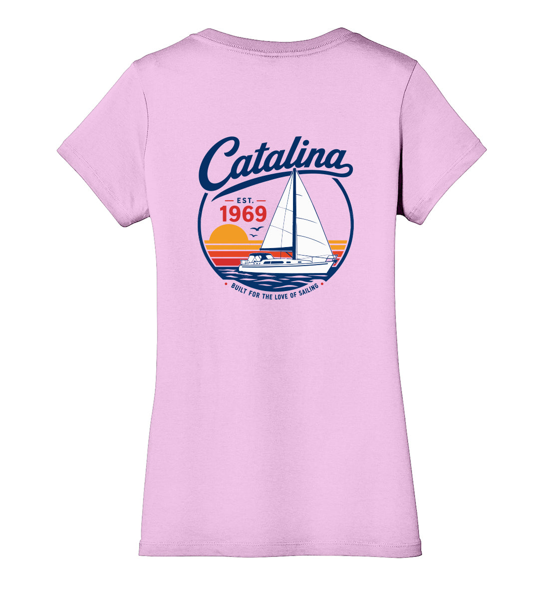 Ladies "Built for The Love of Sailing" V-neck Tee